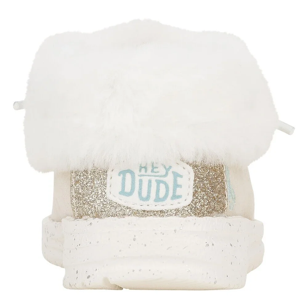 Hey Dude Wendy Fold Toddler Metallic Gold Faux Fur Collar Slip-On Shoes ZOGG2038
